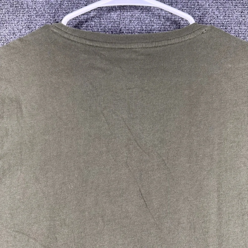 Polo Ralph Lauren Long Sleeve T-Shirt Mens L Large Olive Green Purple Pony Logo